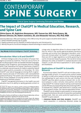 Contemporary Spine Surgery | Lippincott | Zeitschrift | www2.sack.de