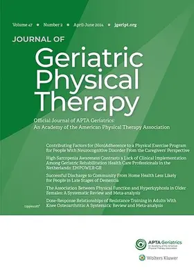  Journal of Geriatric Physical Therapy | Zeitschrift |  Sack Fachmedien