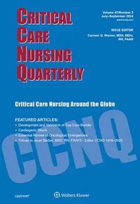 Critical Care Nursing Quarterly | Lippincott | Zeitschrift | sack.de