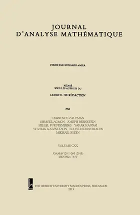  Journal d'Analyse Mathématique | Zeitschrift |  Sack Fachmedien