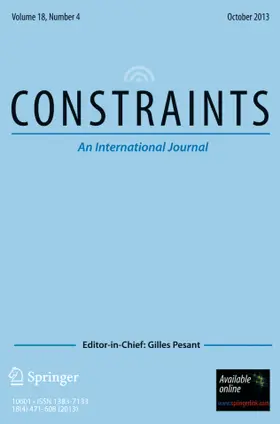 Editor-in-Chief: Michela Milano |  Constraints | Zeitschrift |  Sack Fachmedien