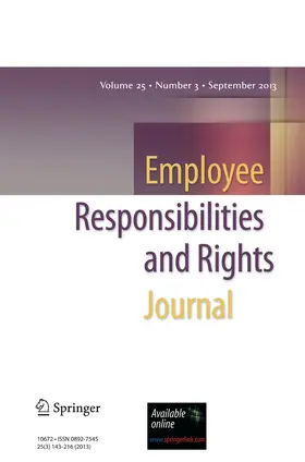 Editor-in-Chief: Melissa Parris |  Employee Responsibilities and Rights Journal | Zeitschrift |  Sack Fachmedien