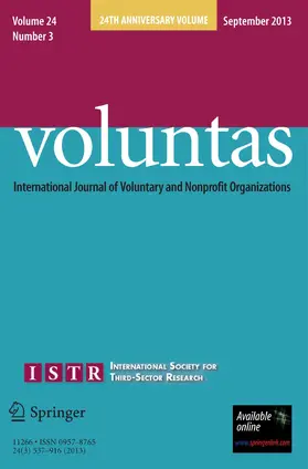  VOLUNTAS: International Journal of Voluntary and Nonprofit Organizations | Zeitschrift |  Sack Fachmedien