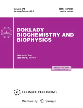 Doklady Biochemistry and Biophysics | Pleiades Publishing | Zeitschrift | sack.de