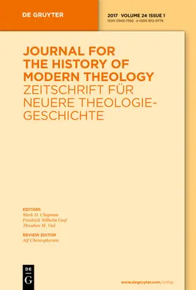  Journal for the History of Modern Theology / Zeitschrift für Neuere Theologiegeschichte | Zeitschrift |  Sack Fachmedien