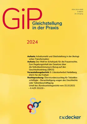  GIP Gleichstellung in der Praxis | Zeitschrift |  Sack Fachmedien