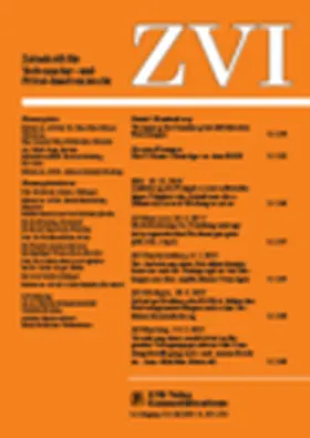  ZVI - Zeitschrift für Verbraucher- und Privat-Insolvenzrecht | Zeitschrift |  Sack Fachmedien