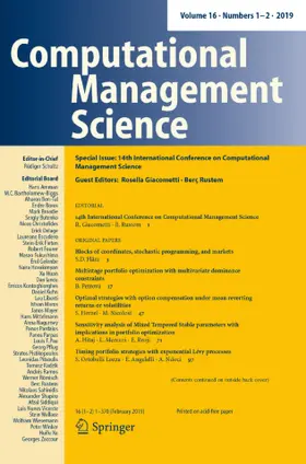Computational Management Science | Springer | Zeitschrift | www2.sack.de