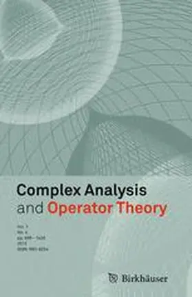 Editor-in-Chief: Daniel Alpay |  Complex Analysis and Operator Theory | Zeitschrift |  Sack Fachmedien