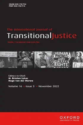 International Journal of Transitional Justice | Oxford University Press | Zeitschrift | sack.de