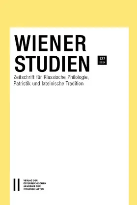  Wiener Studien | Zeitschrift |  Sack Fachmedien
