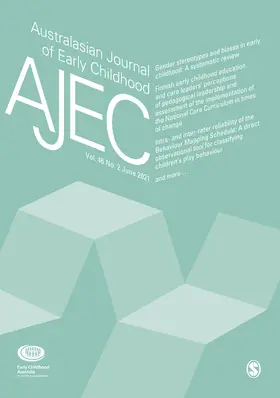  Australasian Journal of Early Childhood | Zeitschrift |  Sack Fachmedien