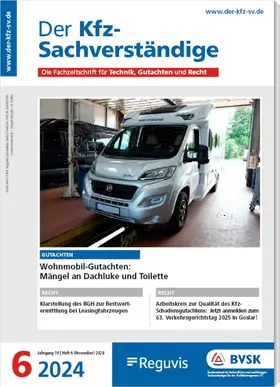 Reguvis Fachmedien und Bundesverband der freiberuflichen und unabhängigen Sachverständigen für das Kraftfahrzeugwesen e.V. (BVSK). |  Der KFZ-Sachverständige | Zeitschrift |  Sack Fachmedien