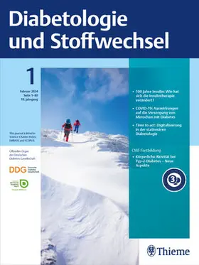 Schriftleitung: B. Gallwitz, K. Müssig, R. Ritzel, J. Seufert, C. Weigert, |  Diabetologie und Stoffwechsel | Zeitschrift |  Sack Fachmedien