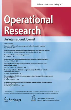  Operational Research | Zeitschrift |  Sack Fachmedien