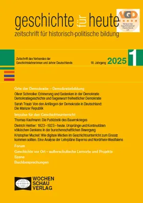 Verband der Geschichtslehrer Deutschlands |  geschichte für heute | Zeitschrift |  Sack Fachmedien