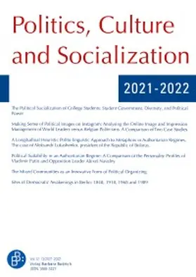 Christ'l De Landtsheer, Russell Farnen, Dan German, Henk Dekker |  PCS - Politics, Culture and Socialization | Zeitschrift |  Sack Fachmedien