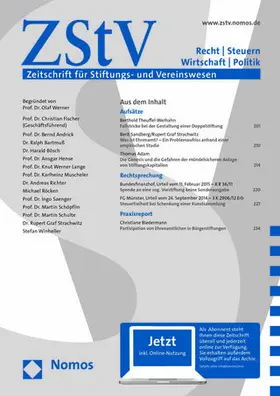  Zeitschrift für Stiftungs- und Vereinswesen (ZStV) | Zeitschrift |  Sack Fachmedien