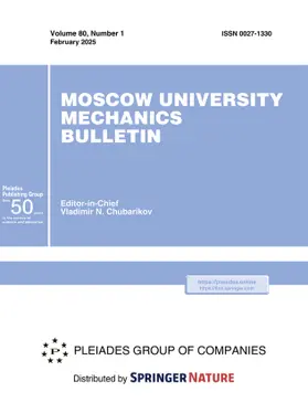 Moscow University Mechanics Bulletin | Pleiades Publishing | Zeitschrift | sack.de