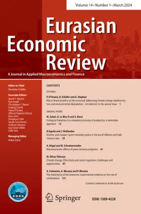  Eurasian Economic Review | Zeitschrift |  Sack Fachmedien