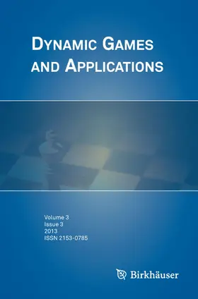  Dynamic Games and Applications | Zeitschrift |  Sack Fachmedien