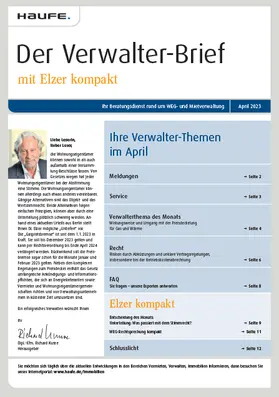  Der Verwalter-Brief | Zeitschrift |  Sack Fachmedien