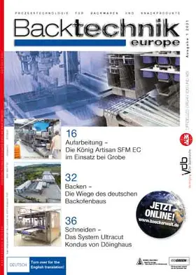 Backtechnik europe | Inger Verlag | Zeitschrift | sack.de