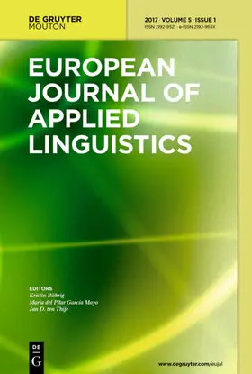 European Journal of Applied Linguistics | Zeitschrift |  Sack Fachmedien