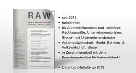 Redaktion: Martina Schlamp |  RAW | Zeitschrift |  Sack Fachmedien