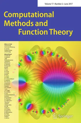 Editors-in-Chief: D. Lubinsky / S. Ruscheweyh |  Computational Methods and Function Theory | Zeitschrift |  Sack Fachmedien