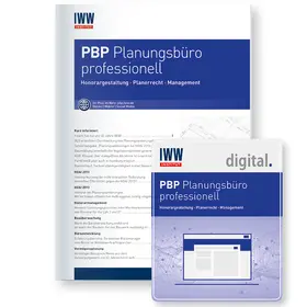 IWW Institut für Wissen in der Wirtschaft GmbH & Co. KG |  PBP Planungsbüro professionell | Zeitschrift |  Sack Fachmedien