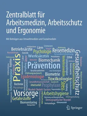  Zentralblatt für Arbeitsmedizin, Arbeitsschutz und Ergonomie | Zeitschrift |  Sack Fachmedien