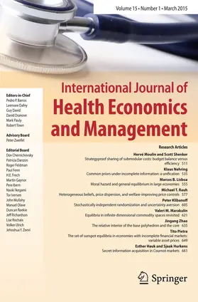 International Journal of Health Economics and Management | Springer | Zeitschrift | sack.de