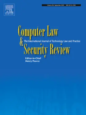  Computer Law & Security Review | Zeitschrift |  Sack Fachmedien