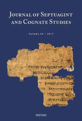 Journal of Septuagint and Cognate Studies | Peeters | Zeitschrift | sack.de