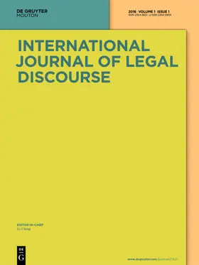 International Journal of Legal Discourse | De Gruyter | Zeitschrift | sack.de