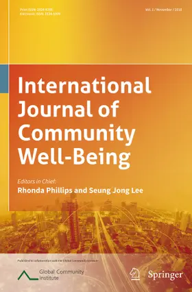 International Journal of Community Well-Being | Springer | Zeitschrift | sack.de