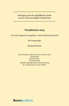 Preadviezen Vereniging voor de vergelijkende studie van het recht van België en Nederland | Boom juridisch | Zeitschrift | sack.de