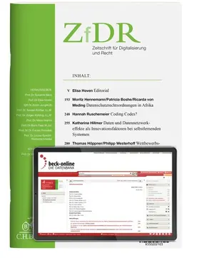 Zeitschrift für Digitalisierung und Recht (ZfDR) | Verlag C. H. Beck GmbH & Co. KG | Zeitschrift | sack.de