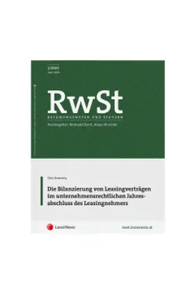  RwSt - Zeitschrift für Rechnungswesen und Steuern | Zeitschrift |  Sack Fachmedien