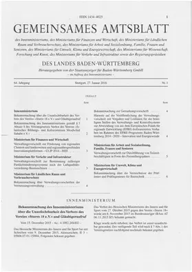  Gemeinsames Amtsblatt | Zeitschrift |  Sack Fachmedien