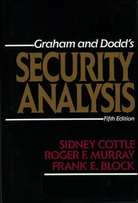 Block / Cottle / Graham |  Security Analysis | Buch |  Sack Fachmedien