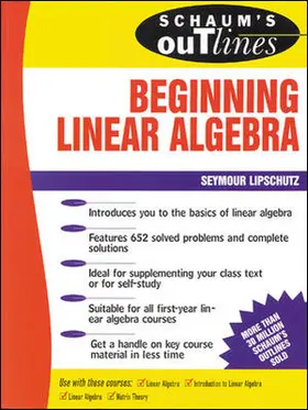 Lipschutz |  SCH OUTL BEGIN LINEAR ALGEBR | Buch |  Sack Fachmedien