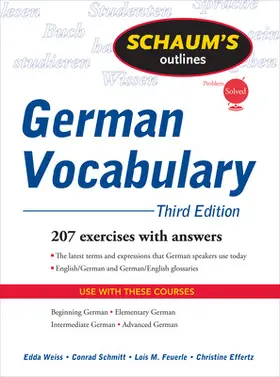 Weiss / Schmitt / Feuerle |  SO GER VOCABULARY 3E | Buch |  Sack Fachmedien