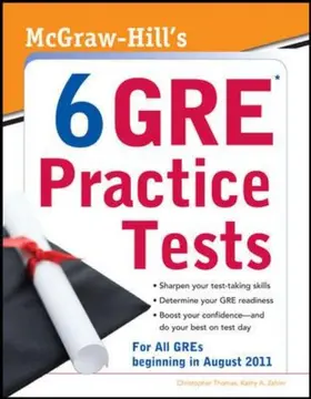 Thomas / Zahler |  McGraw-Hill's 6 GRE Practice Tests | Buch |  Sack Fachmedien