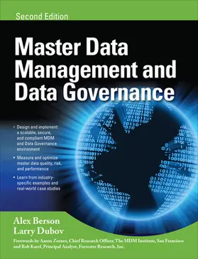 Berson / Dubov |  MASTER DATA MANAGEMENT AND DATA GOVERNANCE, 2/E | Buch |  Sack Fachmedien