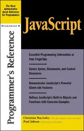 Macauley / Jobson |  JavaScript Programmer's Reference | Buch |  Sack Fachmedien