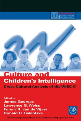 Georgas / Weiss / de Vijver |  Culture and Children's Intelligence | eBook | Sack Fachmedien