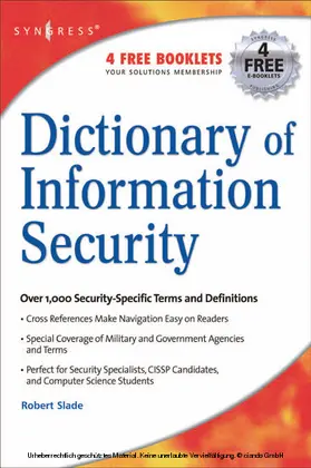 Slade |  Dictionary of Information Security | eBook | Sack Fachmedien