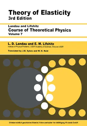 Landau / Pitaevskii / Kosevich |  Theory of Elasticity | eBook | Sack Fachmedien